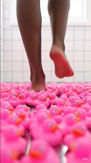 Walking on Rubber Duckies ASMR #asmr #viral #walk