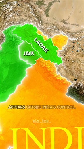Geo Radar on Instagram: "India map explained 🇮🇳🗺️ From Pakistan to China to Nepal, different countries show India’s borders in different ways. This reel breaks down territorial claims and how they affect maps around the world. 📍 Geography facts | World maps | Borders explained #IndiaMap #IndiaBorders #MapFacts #GeographyFacts #WorldMaps #GeopoliticsExplained #IndianGeography #BorderDisputes #EducationalReels #ReelsIndia #GeographyReels"