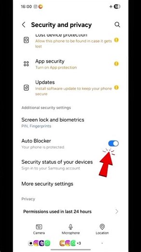 How to turn off Auto Blocker in Samsung Phone || #ytshorts #new #tech video || ‪@Mayan_Technology‬