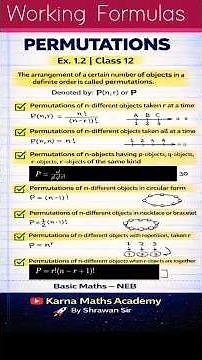 Permutations Ex 1.2 | All Working Formula | Class 12 Maths NEB #permutation #nebmaths #formulasmaths