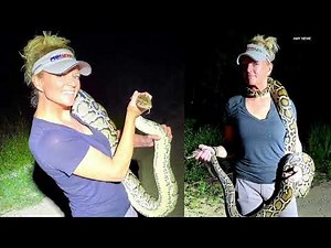 Woman hunts pythons for a living