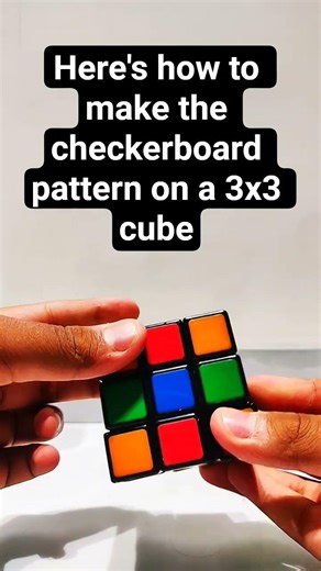Here's how to make the checkerboard pattern on a 3x3 cube