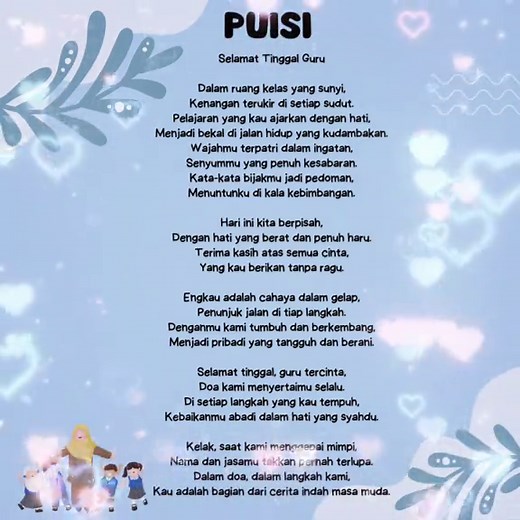 Puisi Perpisahan Sekolah yang Mengharukan