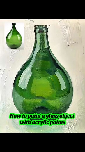 How to paint a glass object with acrylic paints#arttutorial #paintingprocess #acrylicpainting #paintingtechniques #filadorapainter | Danny