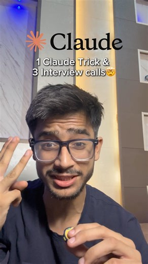 1 claude trick & 3 interview calls🤯 #claude #interview #shorts #viral