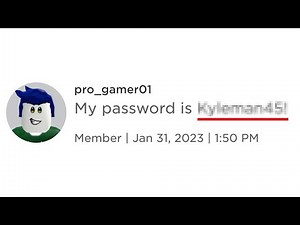 This Roblox Player LEAKED Their Password