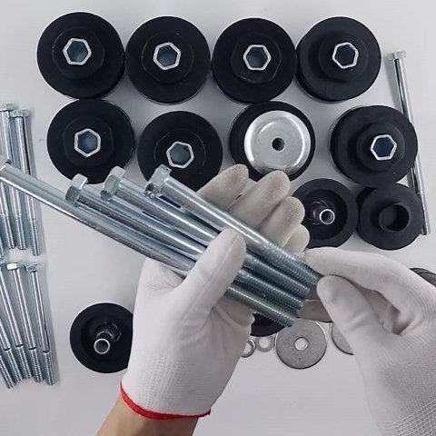 KF04060BK Body Mount Bushing Kit Compatible with Ford F250 F350 Super Duty 2008-2016 2WD 4WD. Polyurethane Body Cab Mounts & Steel Sleeves & Hardware