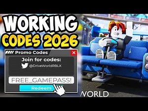 ALL WORKING DRIVE WORLD CODES ROBLOX - All New Drive World Drifting & Racing Codes 2026!