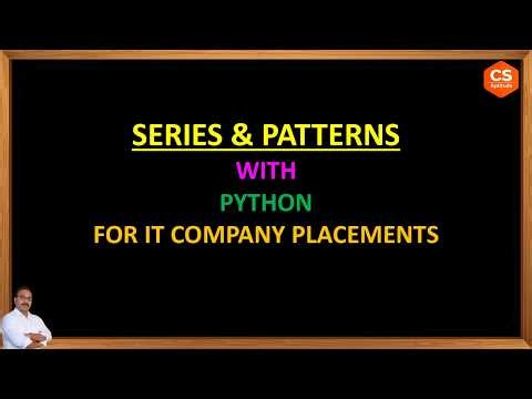 SERIES & PATTERNS USING PYTHON