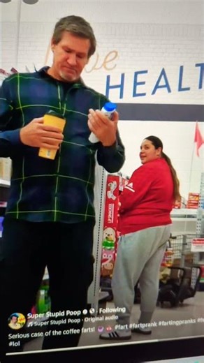 Guy unloads massive fart in the grocery store and makes man on scooter flee in terror