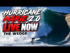 🔴 LIVE: HURRICANE MARIE 2.0 — THE WEDGE! Massive Waves