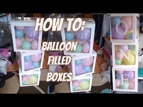 HOW TO: Make Balloon Filled Boxes - [FOR YOUR BABY SHOWER] (Balloon Decor Tutorials)