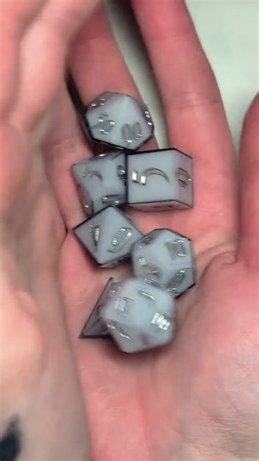 Greyscale Handmade Sharp-edge Dice Set: RPG DND Gaming - Etsy