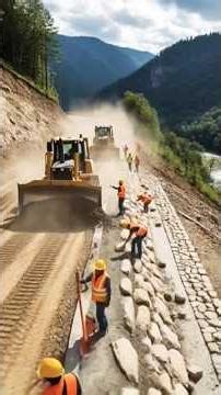 How Roads Are Built on Mountains #shorts