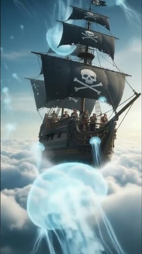 Sky Pirates & Flying Jellyfish: Epic Fantasy Voyage Above the Clouds #DreamScreenAI