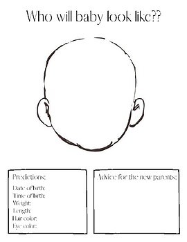 Baby Shower Game - Baby Face Mix & Match