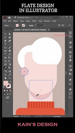 Flat CHARACTER DESIGN in Adobe illustrator - STEP BY STEP Drawing Tutorial for beginners