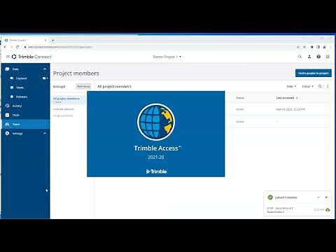 Using Trimble Connect to upload and download data to the field