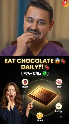 Dark Chocolate Is Actually Healthy? 🍫😳 | Dr. Shubham Vatsya #shorts