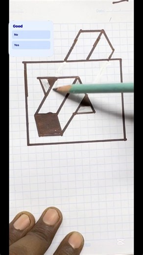 Amazing 3D Optical Illusion Drawing 🔥 | Easy Geometric Art Tutorial #Shorts