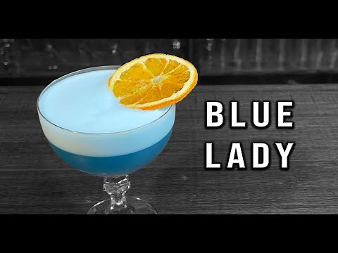 Blue Lady Cocktail Recipe | Blue Curacao Cocktails | Booze On The Rocks