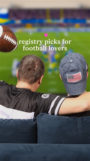 wedding registry hack: add football hosting stuff now, thank yourself every game day 🏈🍻. tvs, serveware, snack setups—if you’re going to host, The Knot Registry has everything you need. | The Knot