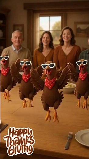 Turkeys Doing The Turkey Dance! 🦃🎶 #turkeydance #thanksgiving #shorts #viral