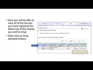 How to Drop Classes in CUNYfirst
