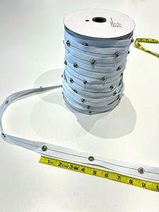 Ripple Fold Snap Tape by the Yard – White or Clear Drapery Header Tape With Metal Snaps | Professional Snap Tape for Ripplefold Curtains - Etsy