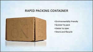 簡単組み立て＆ワンタッチ開封が可能な新しいダンボール箱「The Rapid Packing Container」