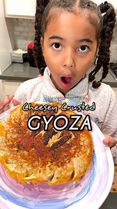 4.1K views · 116 reactions | Take your gyoza dumplings to another level with this trick!寧 Follow these steps: 1. Brown the flat side of the gyozas 2. Add a little water, cover and cook until the water is almost gone 3. Add your fav cheese and cook for a few minutes 4. Put a big plate over the pan and flip! #gyoza #cookinghack #cheeselover #餃子 #minifoodie | Mina Makes | Facebook