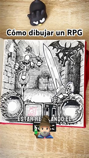 Cómo dibujar un RPG con tinta #sketchbook #fantasyart #ink #drawing