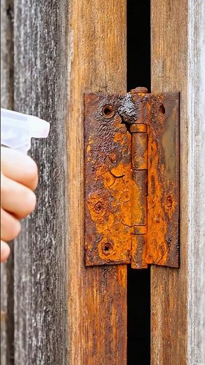 100-Year-Old Rusty Door Hinge Restoration with Pink Foam! 😱 Satisfying #rustremoval #restoration