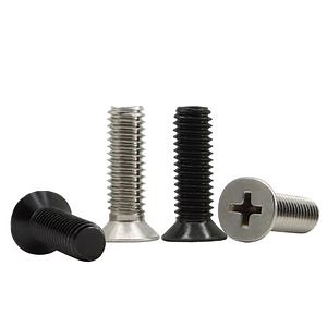 [Hot Item] 304 Stainless Steel Phillips Countersunk Reverse Thread Screw M4*12*20 M6*20 Flat Head Left Hand Thread Screw Machine Screw