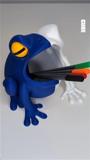 3D Printed Half Frog Skeleton Desk Organizer