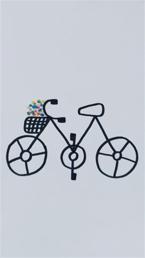 Creative Drawing for kids on Instagram: "Learn how to draw a bicycle step by step with this easy tutorial!🚲 ✏️ ******Save this video to remember****** Subscribe for more❤️"