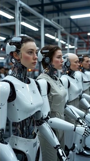 Training the Future: Teaching Robots in a High-Tech Factory😯#robat #humanoidrobot #tech #shorts