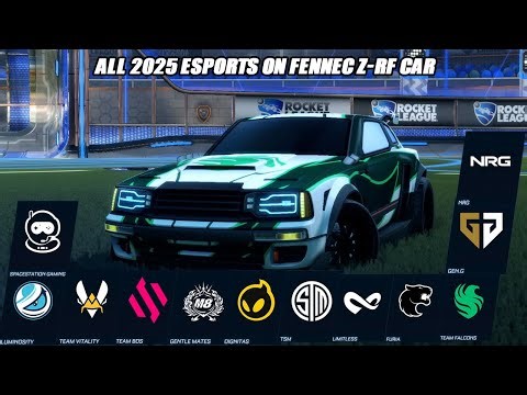 Showcasing All 2025 Esports Decals On Fennec ZR-F - Rocket League Showcase