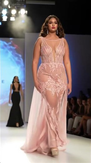 Runway Walk of a Beautiful Model at Fashion Show 9