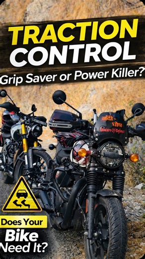 Manikant Singh Dangi on Instagram: "Traction Control ❌ Power kill ❌ It’s actually a SAVER 🛞⚙️ Do you really need it on your bike? Rear wheel speed > Front wheel speed That’s wheel slip, not performance. ⚙️ Traction Control System (TCS) monitors wheel speed sensors When excessive slip is detected, it: • Cuts ignition timing • Reduces fuel supply • Limits torque output Result? ✅ Better grip ✅ Safer acceleration ✅ More control on wet roads & corner exits #tractioncontrol #bikelife #bikes #hunter35