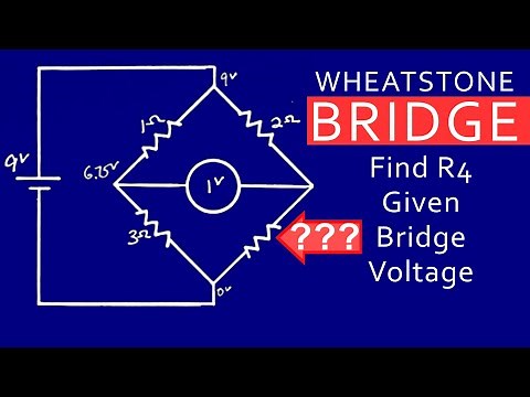 Find Unknown Resistance Given Bridge Voltage | Unbalanced Wheatstone Bridge Circuit