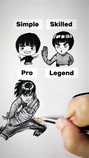Drawing Legend Rock Lee 😳 #shorts #anime #naruto #drawing #lee