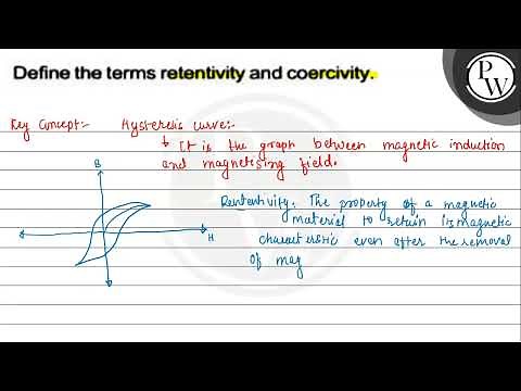 Define the terms retentivity and coercivity.\nPW