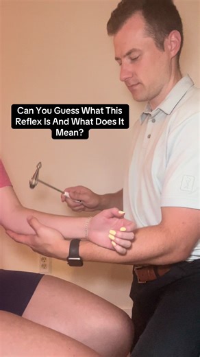 Guess the reflex and what is means! Let me know in the comments! #physicaltherapy #PT #medical #fyp #reflexes