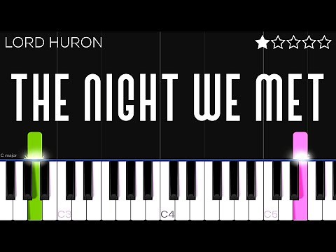 Lord Huron - The Night We Met | EASY Piano Tutorial