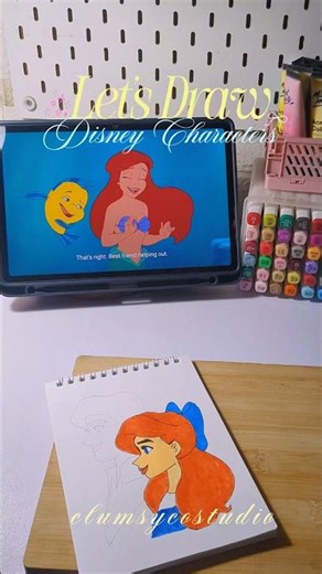 Bringing my favorite mermaid to life with a colored Ariel #TheLittleMermaid #ArielFanArt