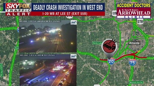 20K views · 111 reactions | A deadly crash on Interstate 20 westbound near Lee Street is forcing drivers off of the interstate. All lanes were closed as of 6 a.m. Drivers should seek alternate routes. bit.ly/4k5zwsM | FOX 5 Atlanta | Facebook