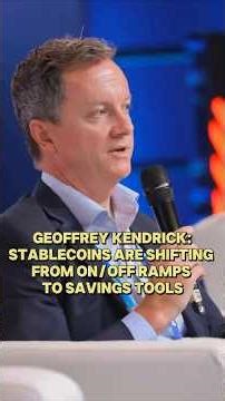 Geoffrey Kendrick: Stablecoins are shifting from on/off ramps to savings tools #blockchain