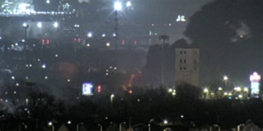 Firefighters battle massive junkyard fire in Kansas City