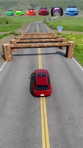 Big & Small cars Vs Limbo Bars.BeamNG drive. 😱 #beamengdrive #Shorts